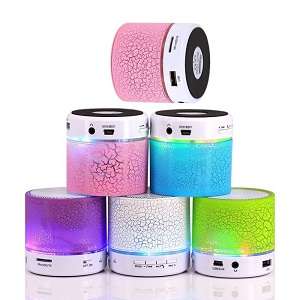 Mini Bluetooth Speakers Wireless LED Hands Free Portable Speaker With USB FM